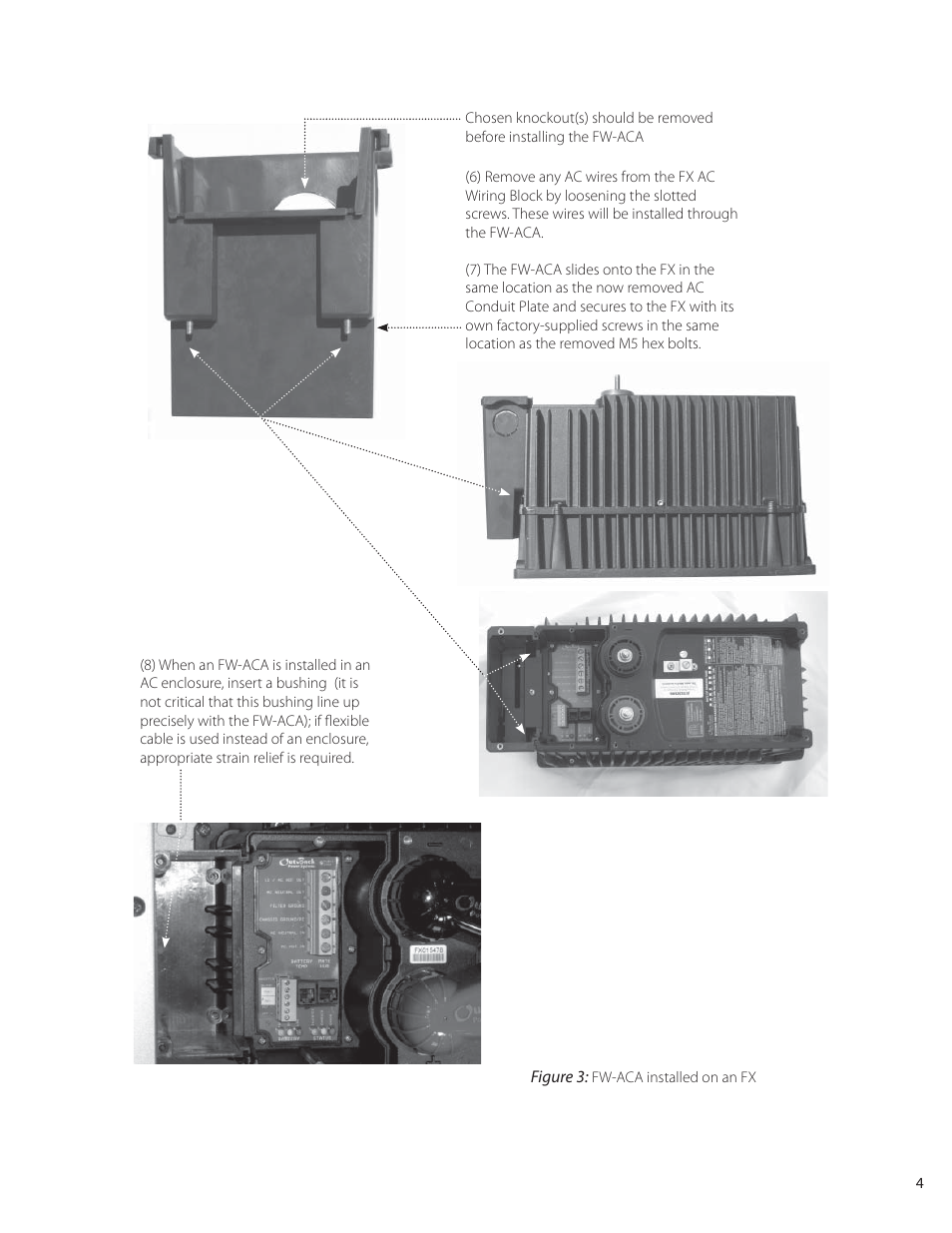 Outback Power Systems FLEXware ACA AC Conduit Adapter Users Guide User Manual | Page 5 / 8