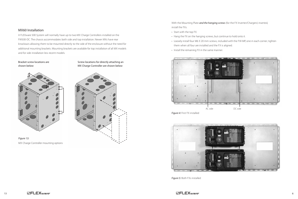 Mx60 installation | Outback Power Systems FLEXware 500 Users Guide User Manual | Page 9 / 12