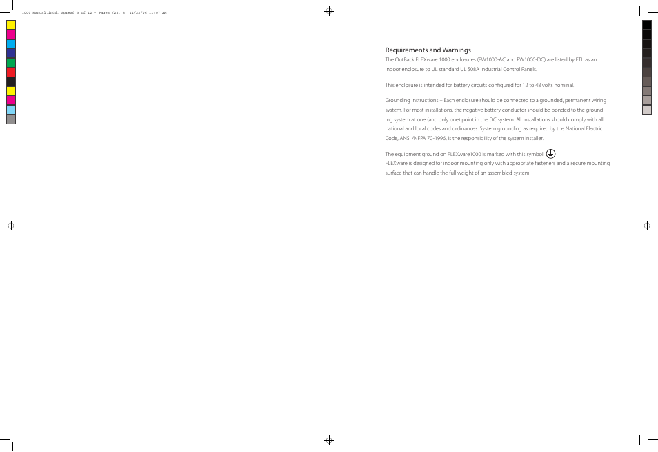 Outback Power Systems FLEXware 1000 Users Guide User Manual | Page 3 / 24