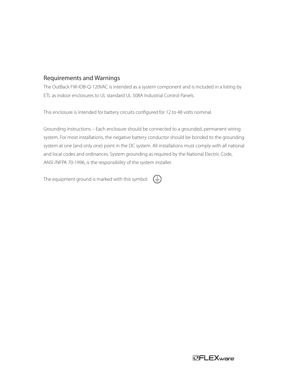 Outback Power Systems FW-IOB-Q-120VAC Input/Output/Bypass Assembly - Installation Instructions User Manual | Page 3 / 8