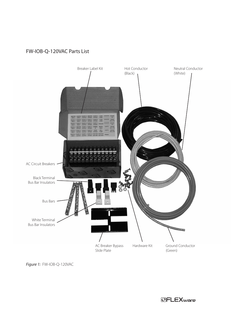 Fw-iob-q-120vac parts list | Outback Power Systems FW-IOB-Q-120VAC Input/Output/Bypass Assembly - Installation Instructions User Manual | Page 4 / 8