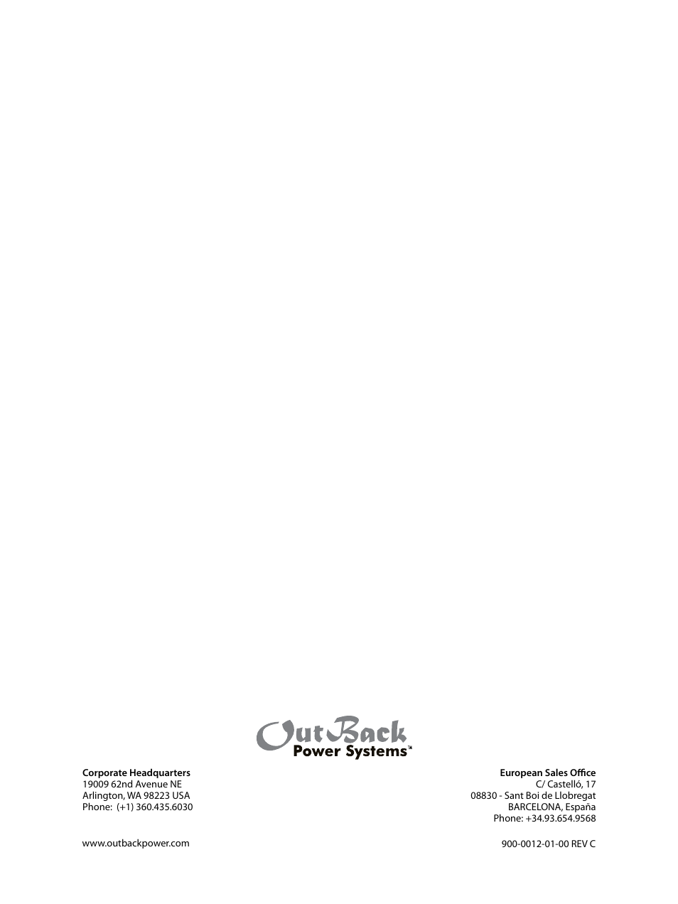 Outback Power Systems MATE2 System Controller and Display Installation and User Manual User Manual | Page 132 / 132