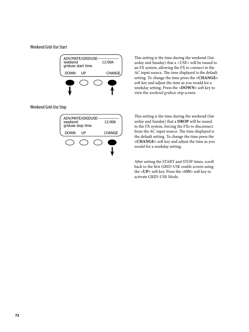 Outback Power Systems MATE2 System Controller and Display Installation and User Manual User Manual | Page 73 / 132