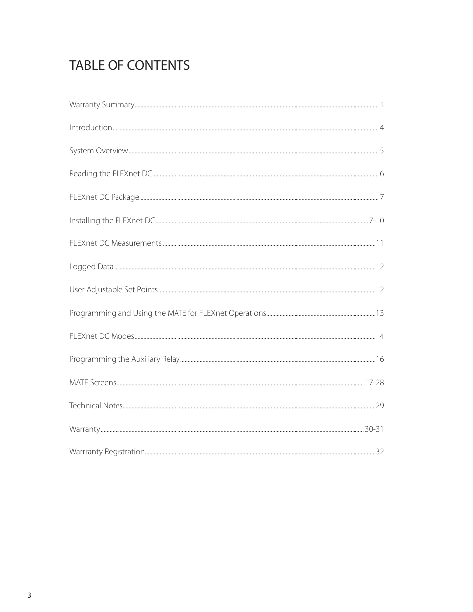 Outback Power Systems FLEXnet DC Users Guide User Manual | Page 4 / 34