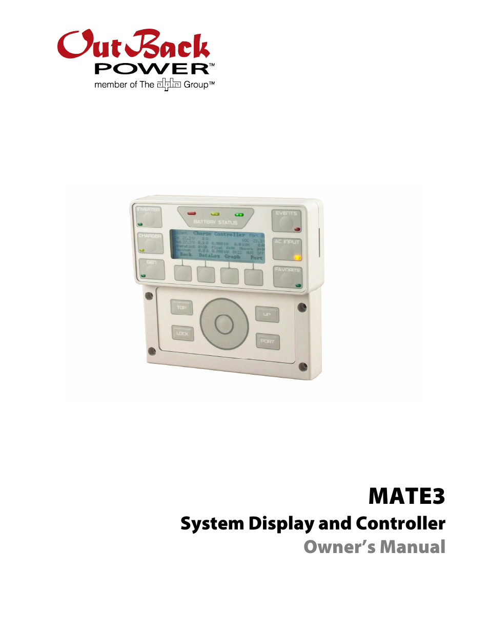 Outback Power Systems MATE3 Owners Manual User Manual | 190 pages