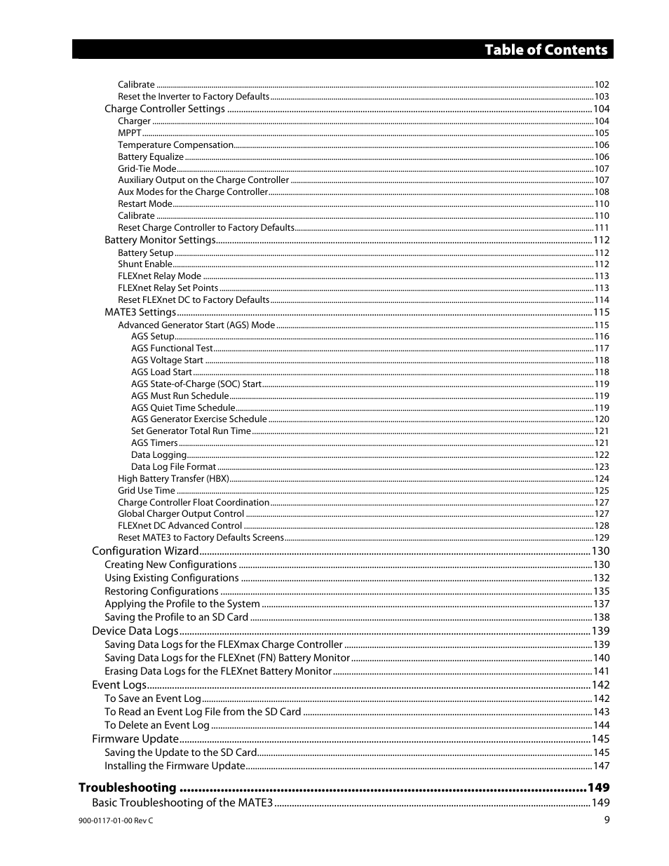 Outback Power Systems MATE3 Owners Manual User Manual | Page 11 / 190