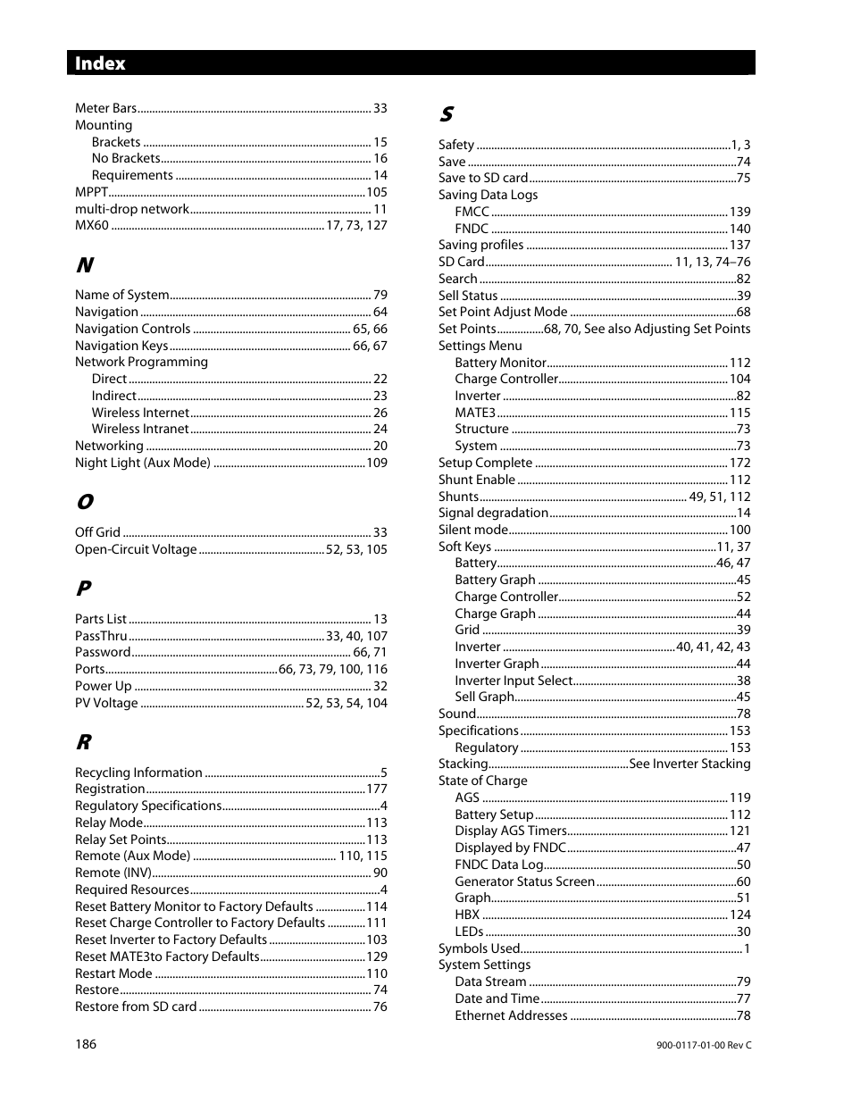 Outback Power Systems MATE3 Owners Manual User Manual | Page 188 / 190