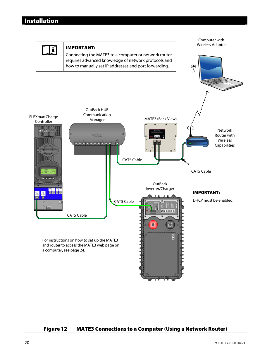 Installation | Outback Power Systems MATE3 Owners Manual User Manual | Page 22 / 190