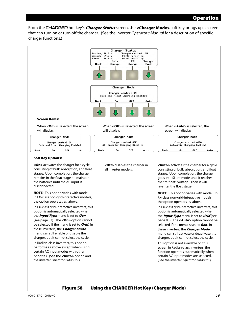 Operation | Outback Power Systems MATE3 Owners Manual User Manual | Page 61 / 190