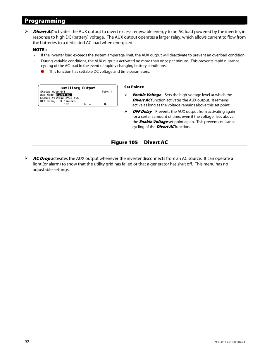 Programming | Outback Power Systems MATE3 Owners Manual User Manual | Page 94 / 190