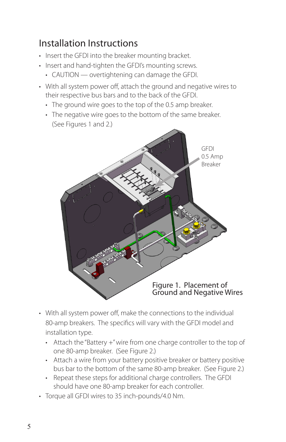 Installation instructions | Outback Power Systems PV Ground-Fault Detector Interrupter (GFDI) Installation User Manual | Page 6 / 12