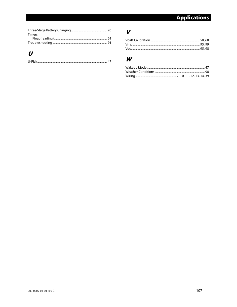 Applications | Outback Power Systems FLEXmax 80 Owners Manual User Manual | Page 109 / 112