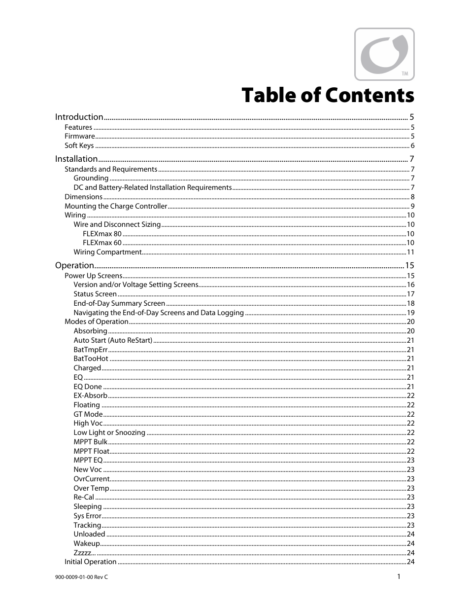 Outback Power Systems FLEXmax 80 Owners Manual User Manual | Page 3 / 112