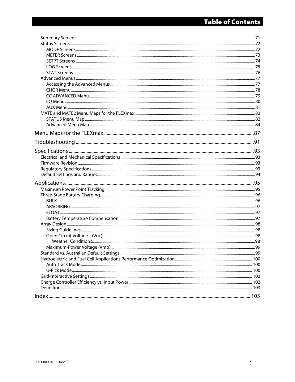Outback Power Systems FLEXmax 80 Owners Manual User Manual | Page 5 / 112