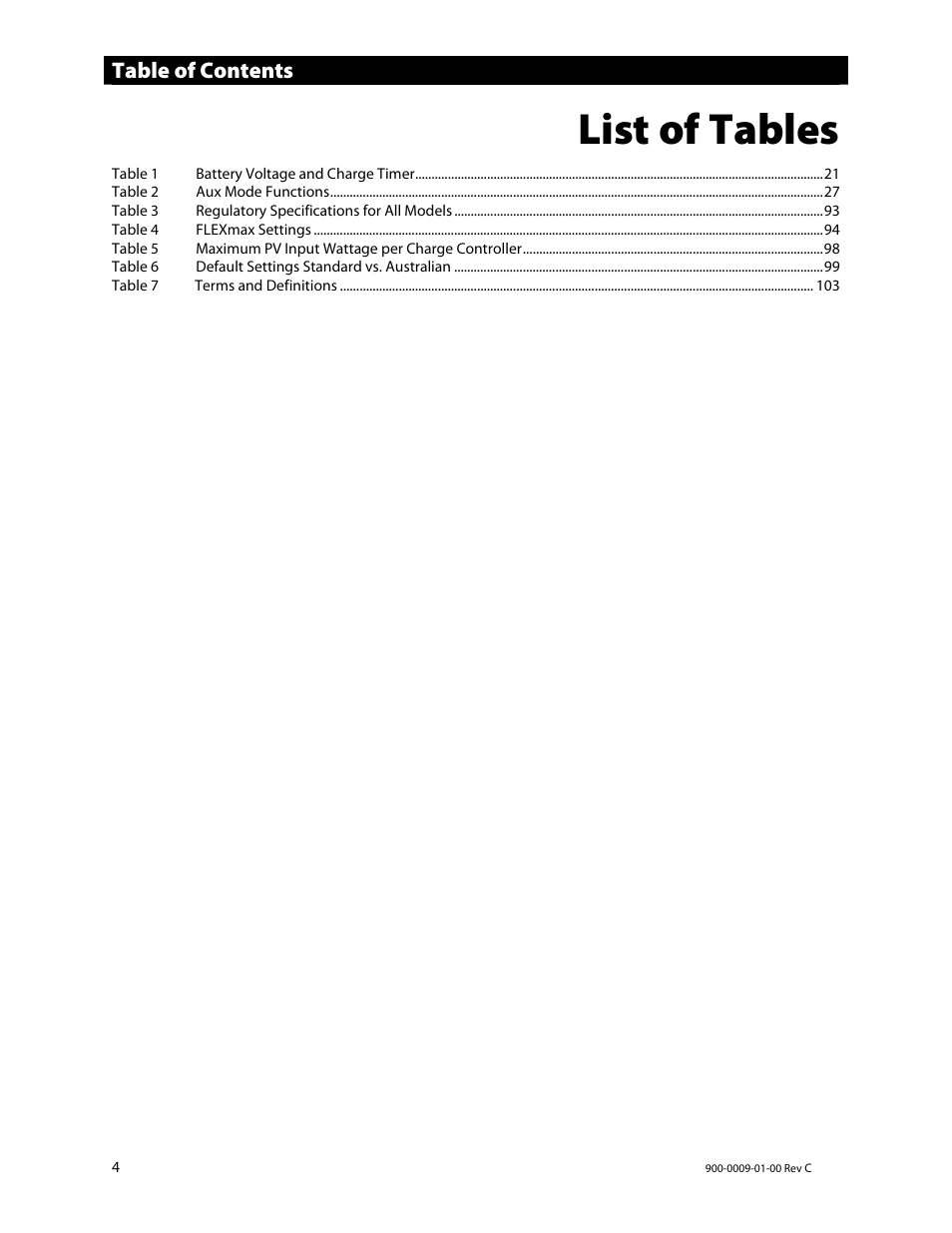 Outback Power Systems FLEXmax 80 Owners Manual User Manual | Page 6 / 112