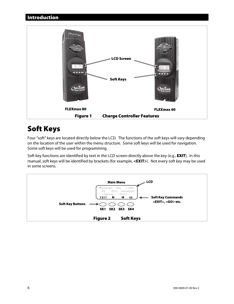 Soft keys, Introduction | Outback Power Systems FLEXmax 80 Owners Manual User Manual | Page 8 / 112