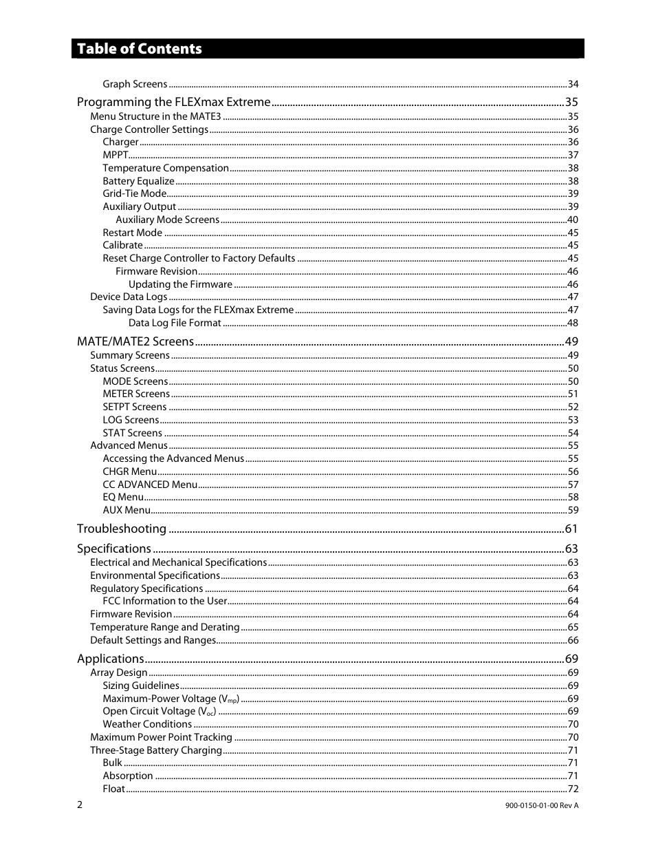 Outback Power Systems FLEXmax Extreme Owners Manual User Manual | Page 4 / 84