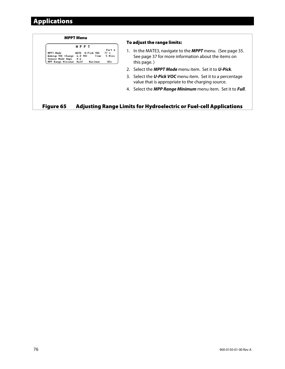 Applications | Outback Power Systems FLEXmax Extreme Owners Manual User Manual | Page 78 / 84