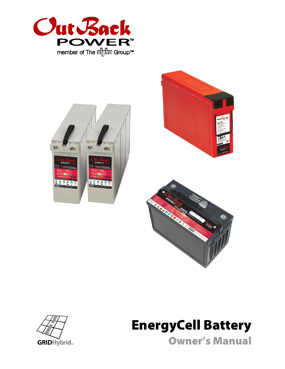 Outback Power Systems EnergyCell RE Battery Owners Manual User Manual | 24 pages