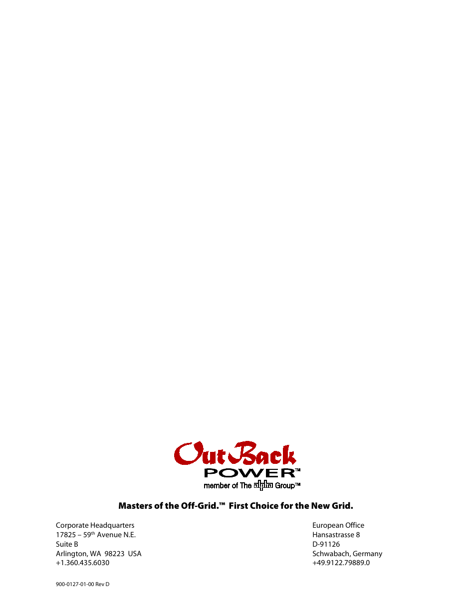 Outback Power Systems EnergyCell RE Battery Owners Manual User Manual | Page 24 / 24