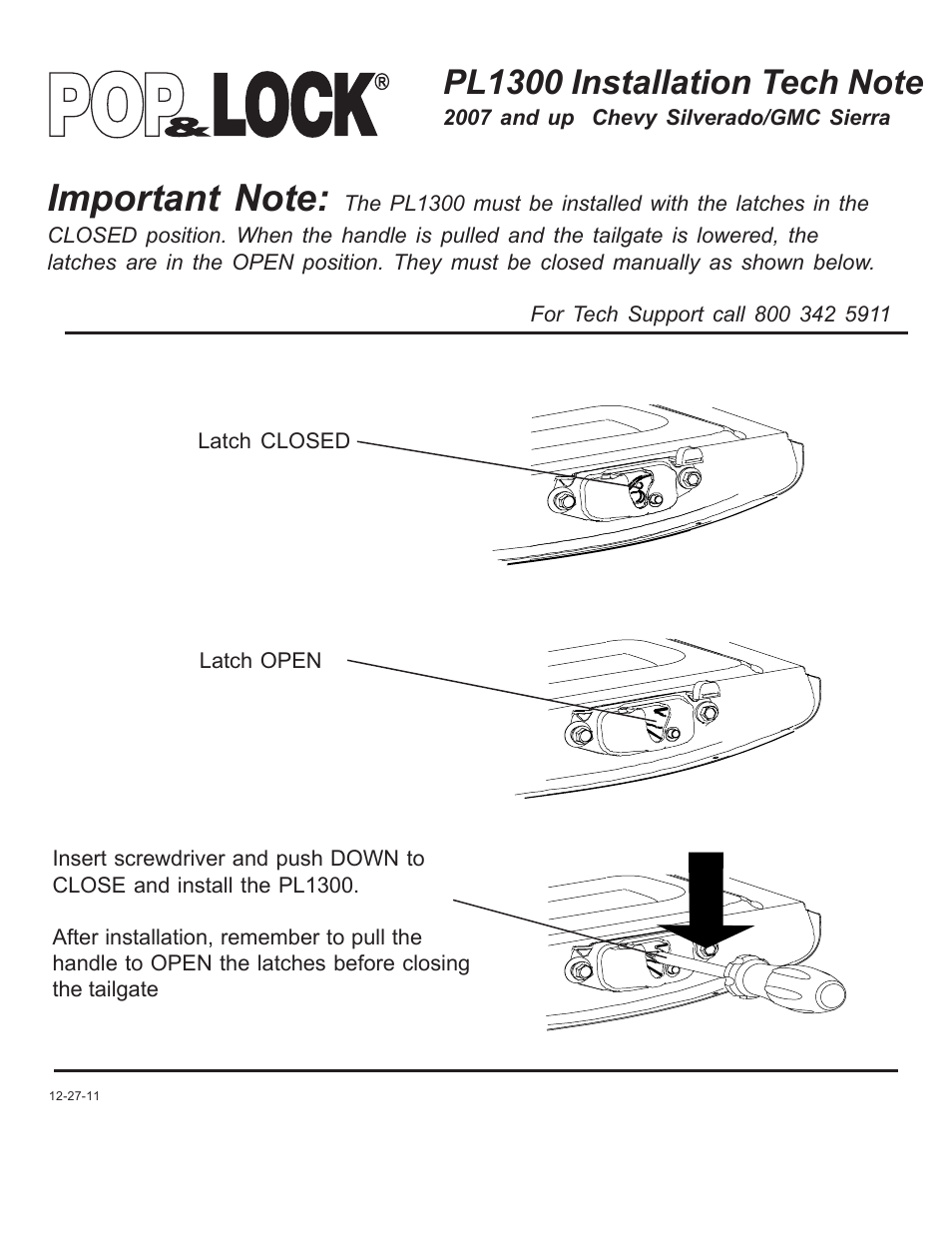 Pop & Lock PL1300H3T User Manual | Page 2 / 4