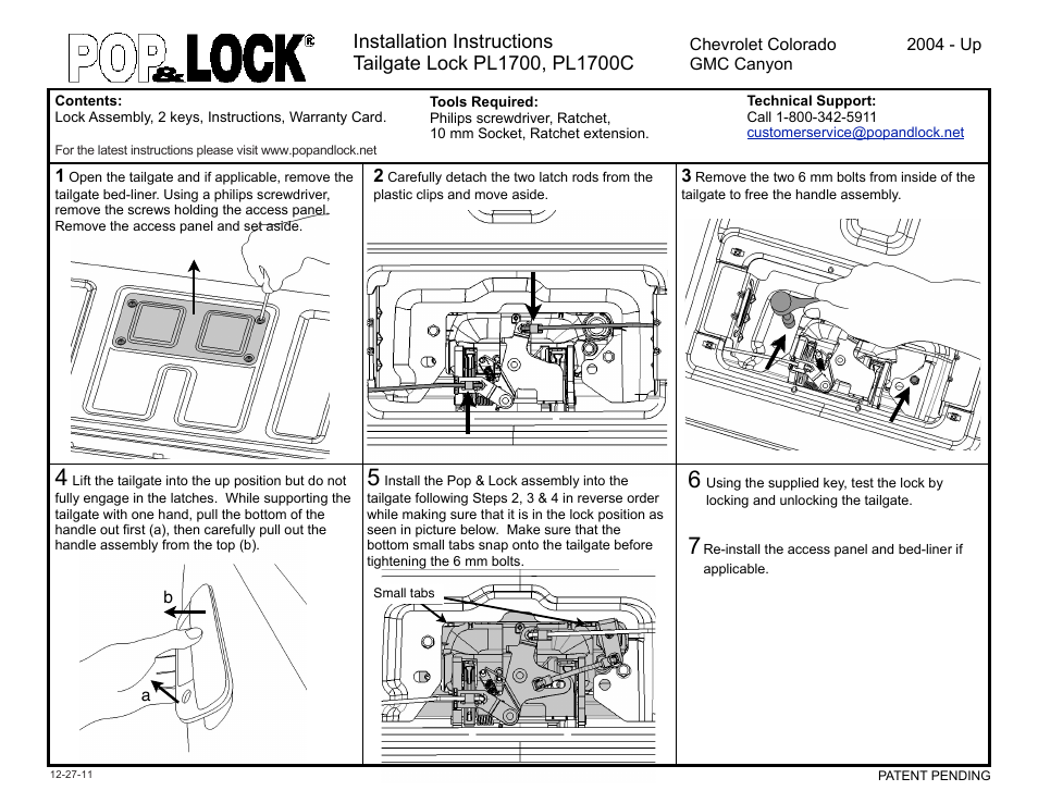 Pop & Lock PL1700C User Manual | 2 pages