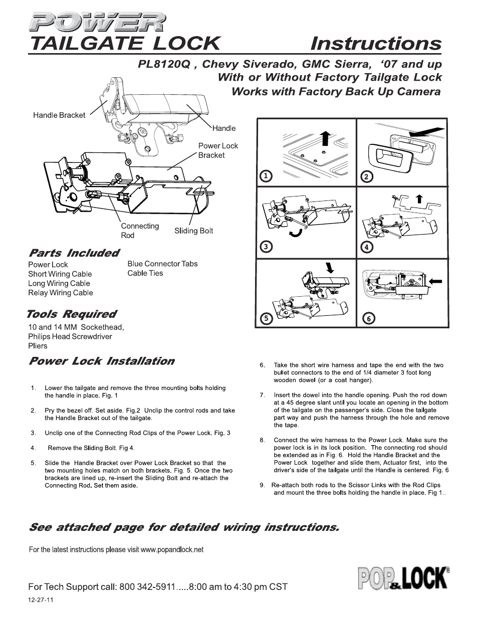 Pop & Lock PL8120Q User Manual | 4 pages