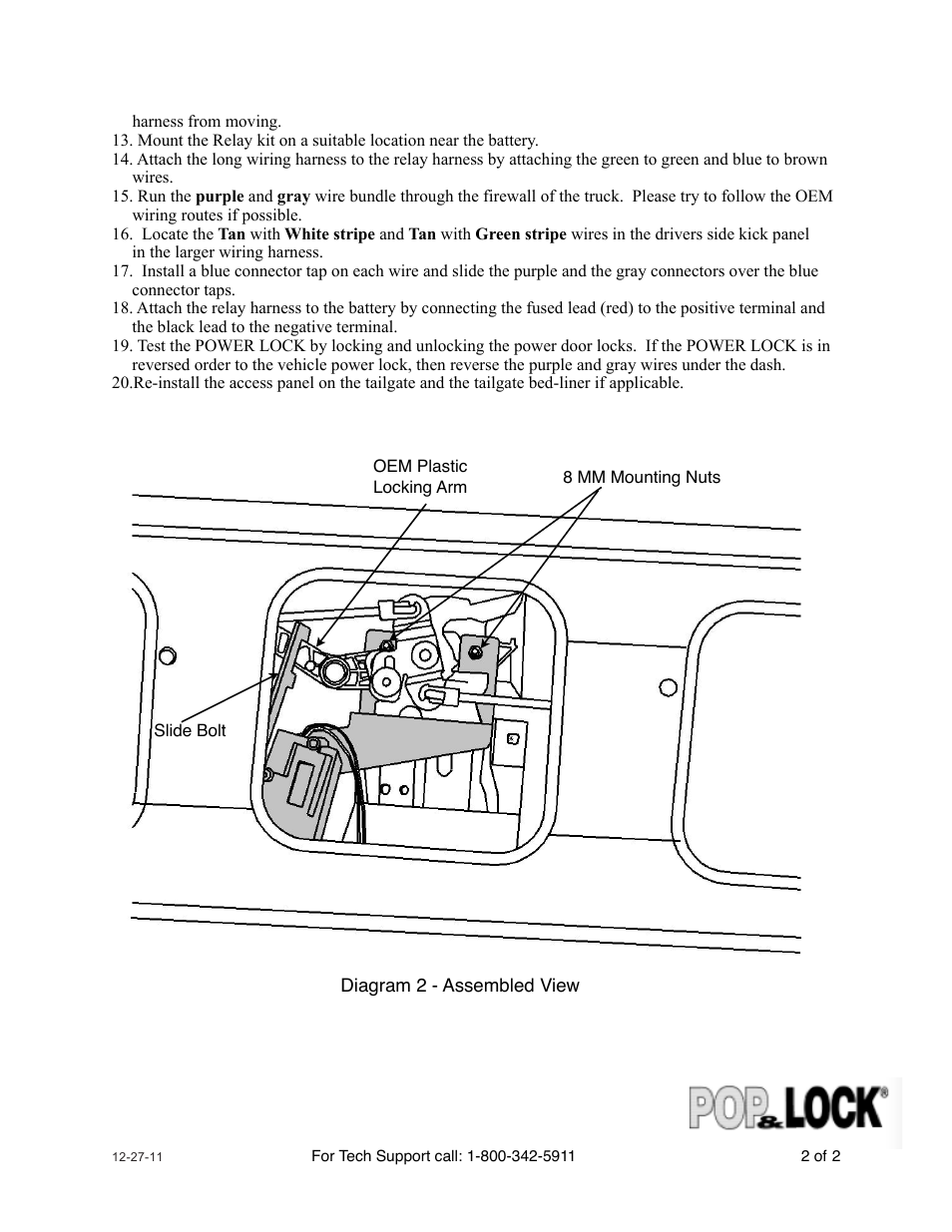 Pop & Lock PL8350 User Manual | Page 2 / 3