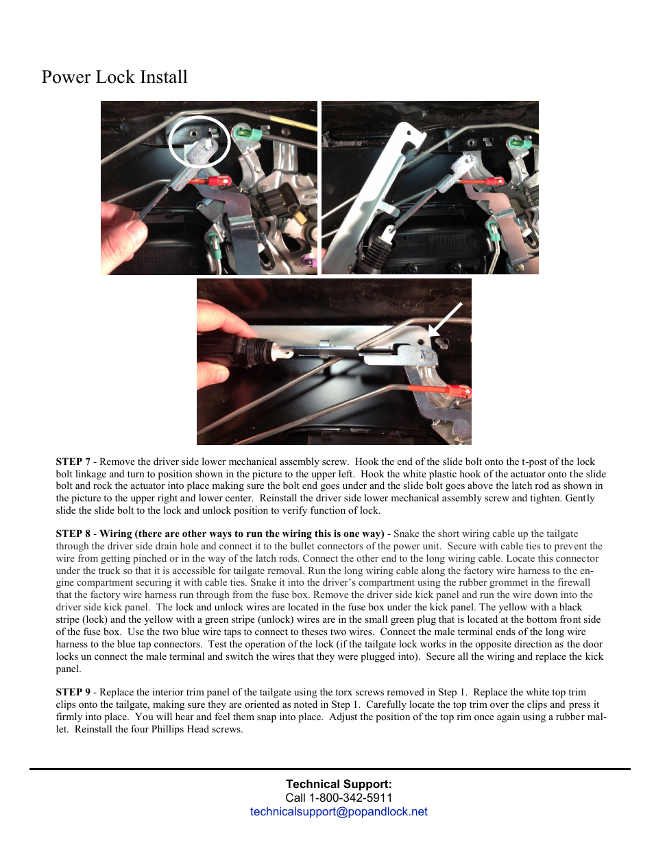 Power lock install | Pop & Lock PL8662 User Manual | Page 2 / 3