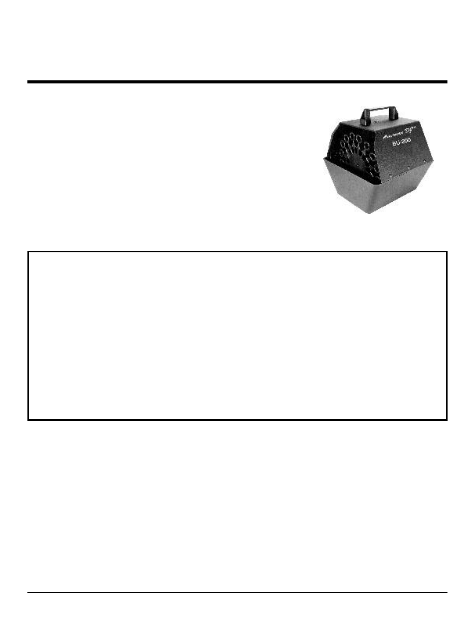 American DJ BU-200 User Manual | 1 page