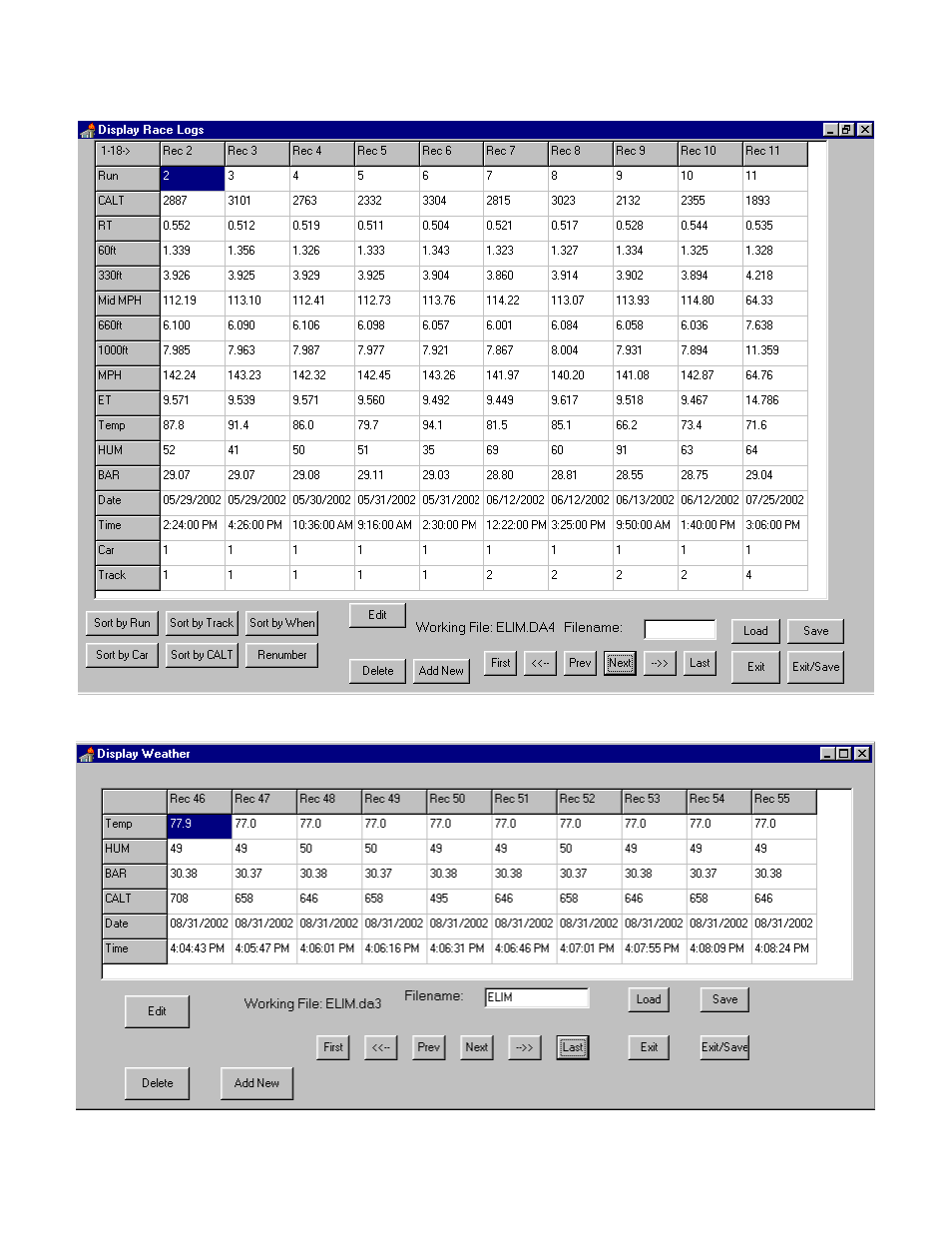 Sample screen for weather | PortaTree Snap-In Weather w/ Eliminator Super 2000 Practice Tree User Manual | Page 8 / 8