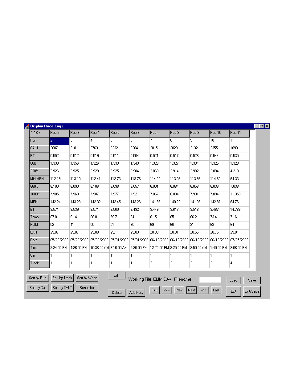 Sample screen for weather | PortaTree Snap-In Weather used with the Eliminator 2000 Practice Tree User Manual | Page 8 / 9