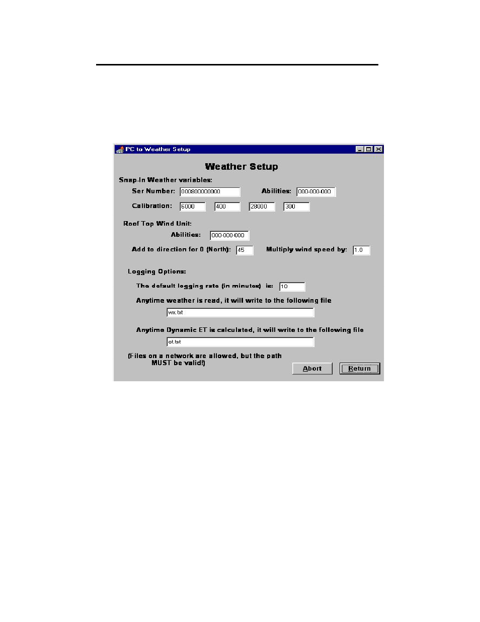 Registration and p.c. operational settings | PortaTree Weather Deluxe Hardware User Manual | Page 8 / 18