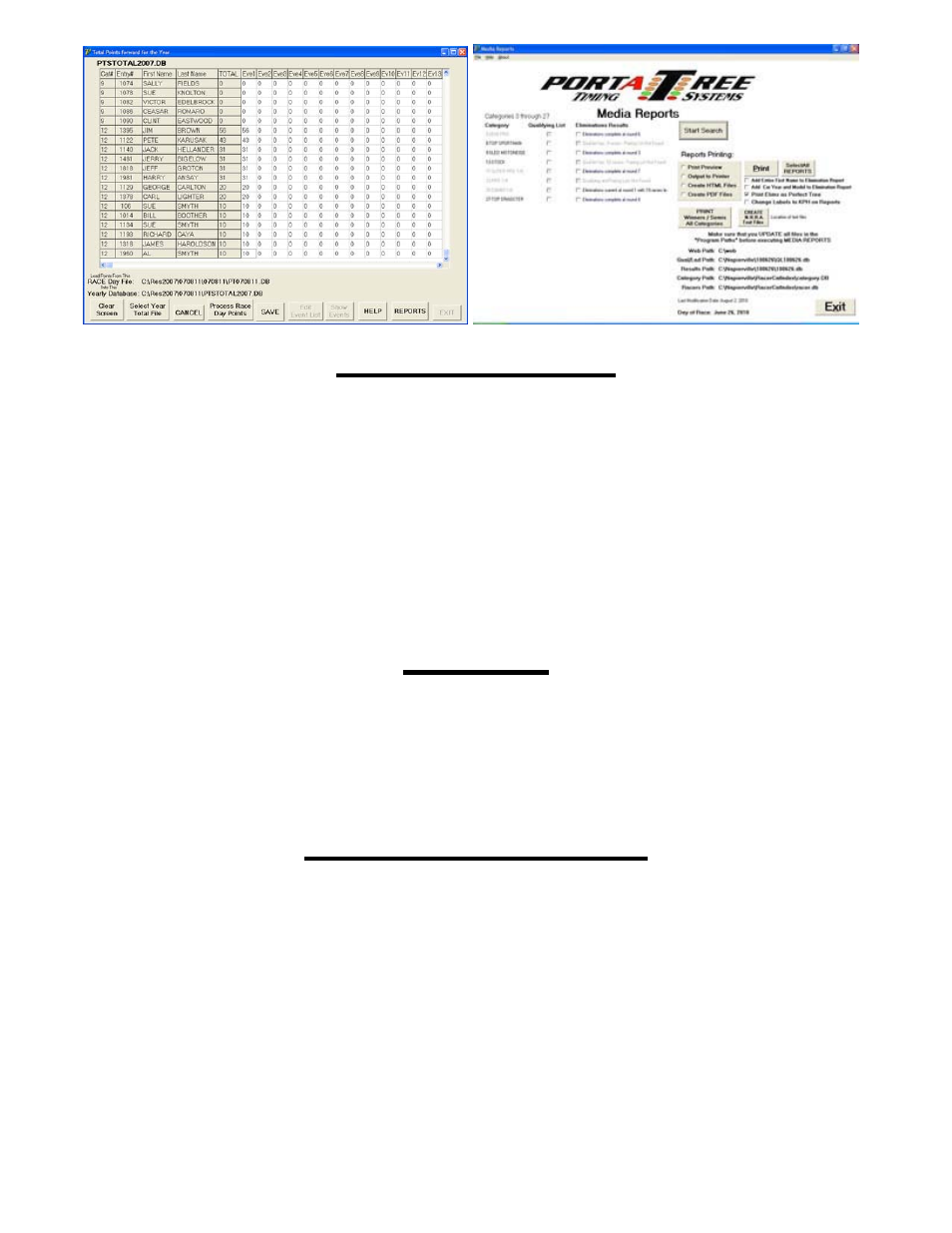 Media reports, Backup, Time slip printing | PortaTree Pro-Ultimate (Gold Box) Firmware Version 2.14 User Manual | Page 9 / 10