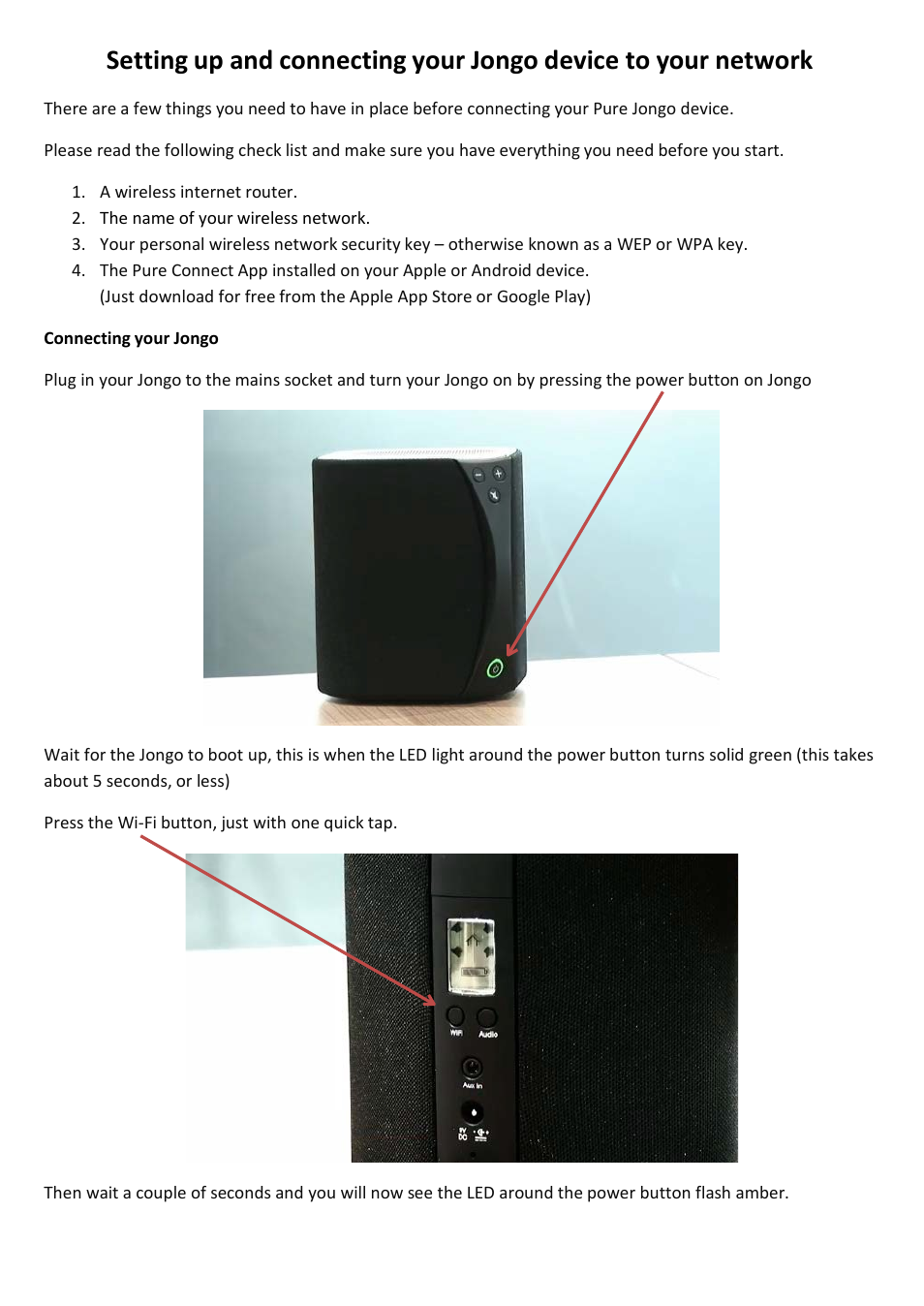 Pure Jongo - Set_Up_Guide User Manual | 6 pages