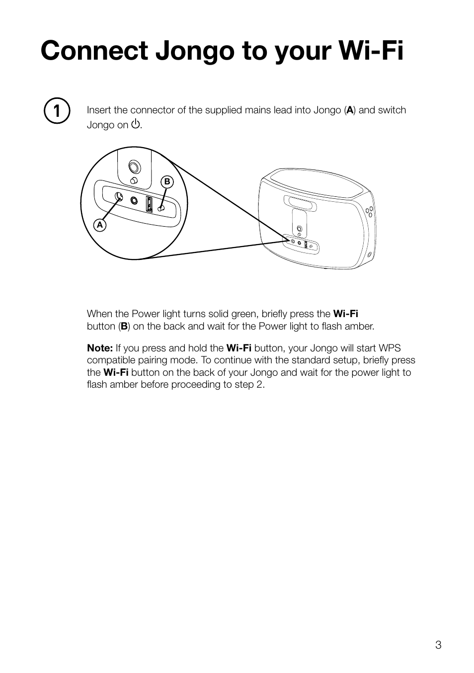 Connect jongo to your wi-fi | Pure Jongo T2 User Manual | Page 5 / 14