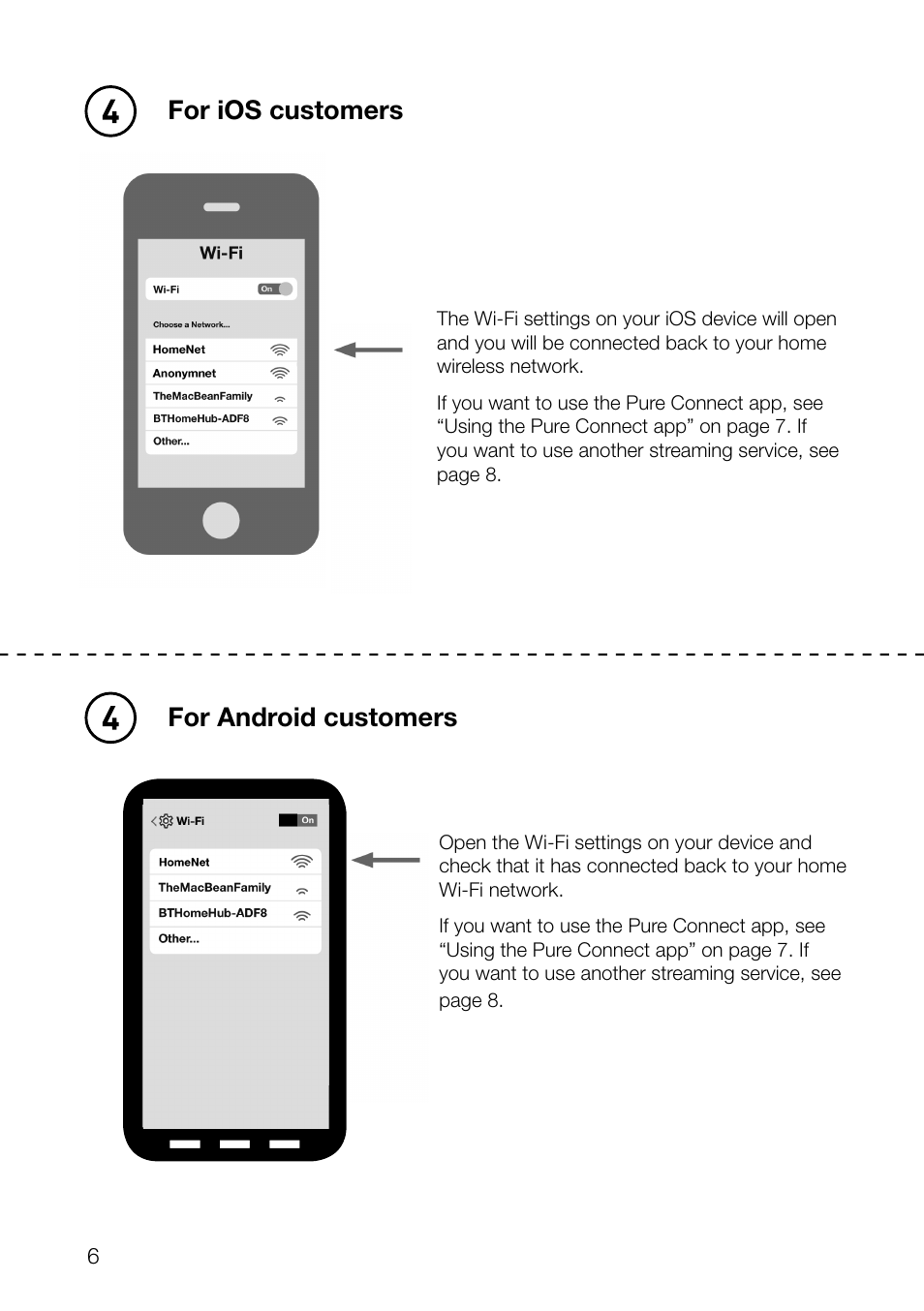 For ios customers, For android customers | Pure Jongo T2 User Manual | Page 8 / 14
