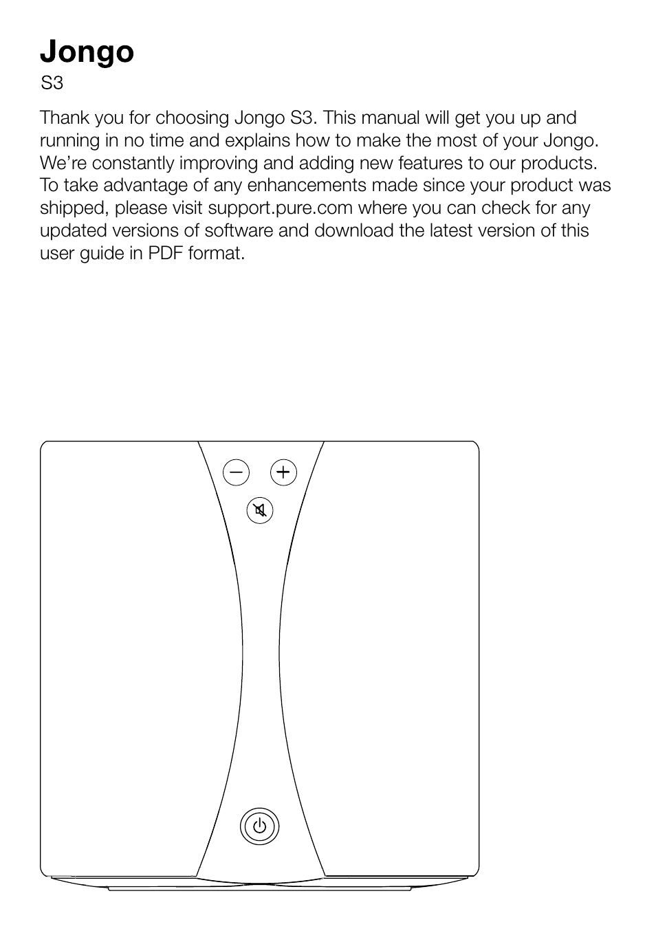 Pure Jongo S3 - User Guide User Manual | Page 3 / 20