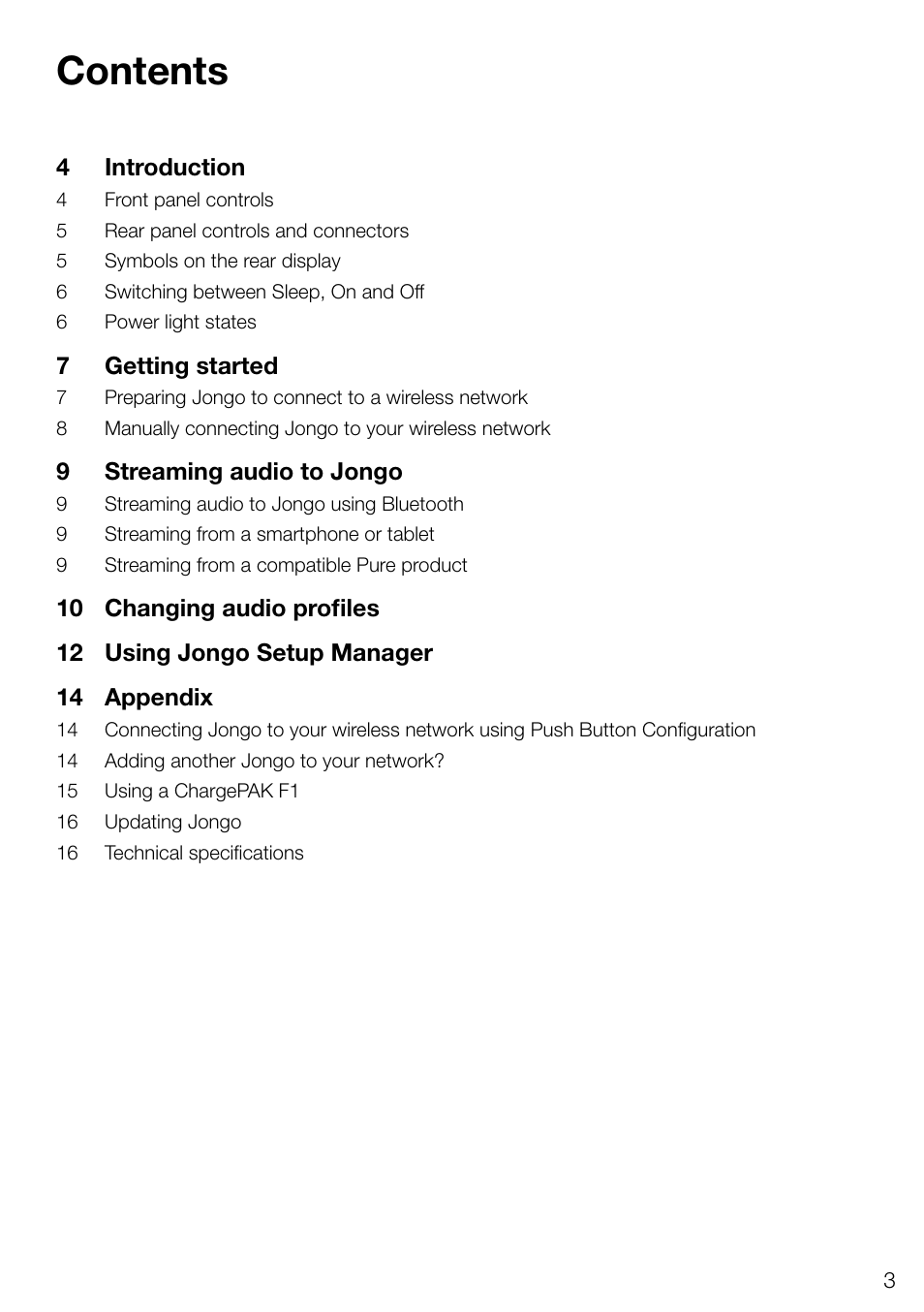 Pure Jongo S3 - User Guide User Manual | Page 5 / 20