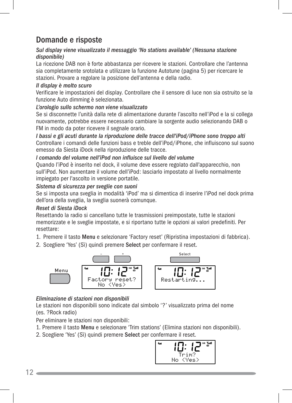Domande e risposte | Pure Siesta iDock User Manual | Page 56 / 88