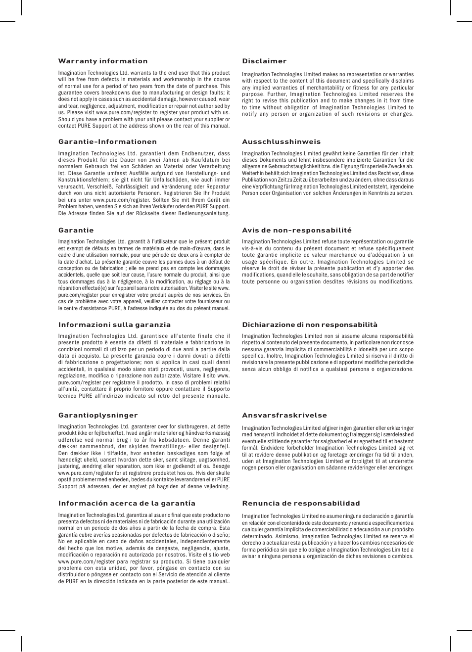 Pure Siesta iDock User Manual | Page 87 / 88