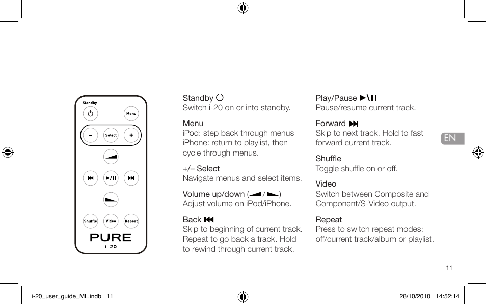 Pure i-20 User Manual | Page 11 / 88