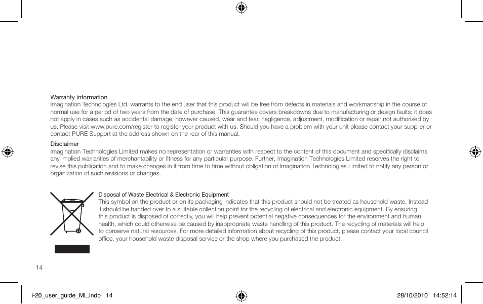 Pure i-20 User Manual | Page 14 / 88