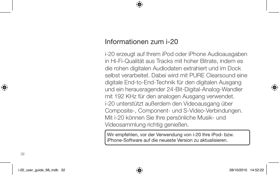 Informationen zum i-20 | Pure i-20 User Manual | Page 32 / 88