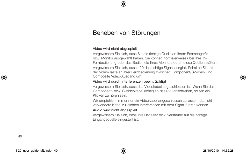 Beheben von störungen | Pure i-20 User Manual | Page 40 / 88