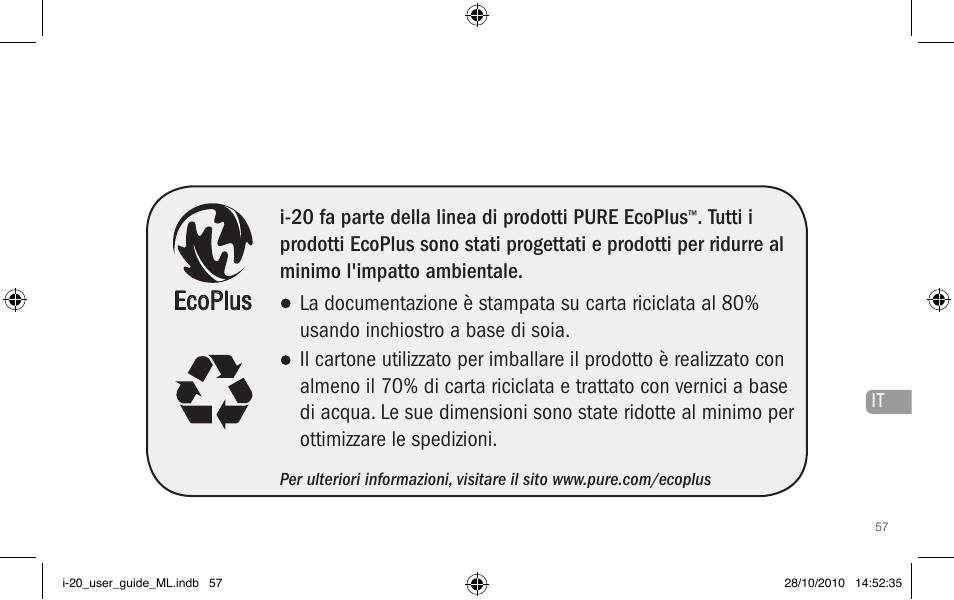 Ecoplus | Pure i-20 User Manual | Page 57 / 88