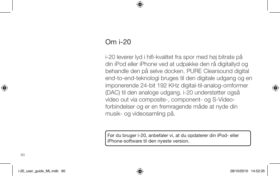 Om i-20 | Pure i-20 User Manual | Page 60 / 88