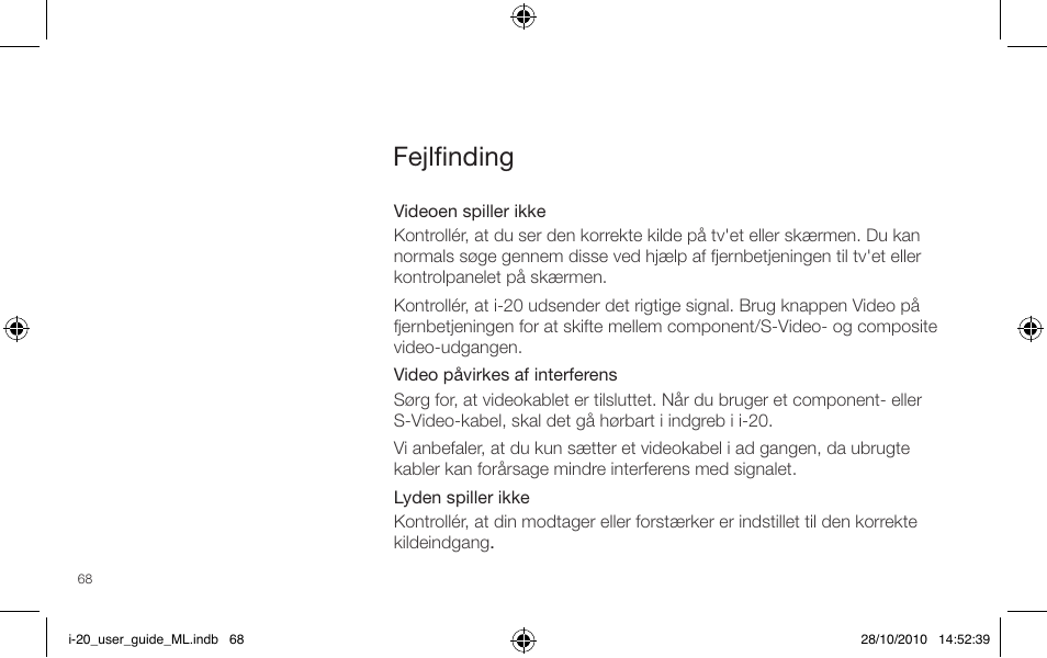 Fejlfinding | Pure i-20 User Manual | Page 68 / 88