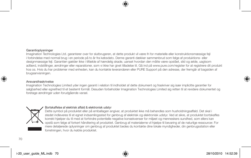 Pure i-20 User Manual | Page 70 / 88