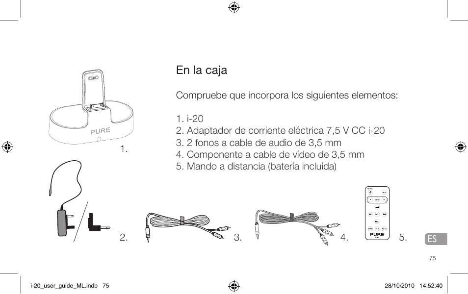 En la caja | Pure i-20 User Manual | Page 75 / 88